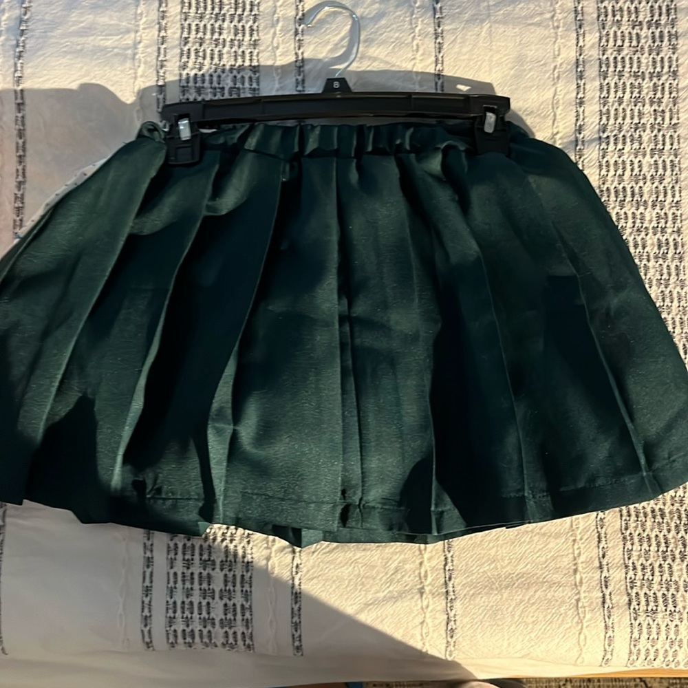 Green cosplay jacket with tie, blouse and skirt!